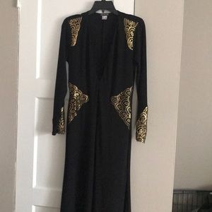 ⭐️SOLD⭐️Black maxi dress with gold trims